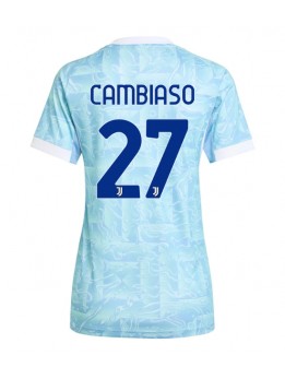 Billige Juventus Andrea Cambiaso #27 Bortedrakt Dame 2025-26 Kortermet